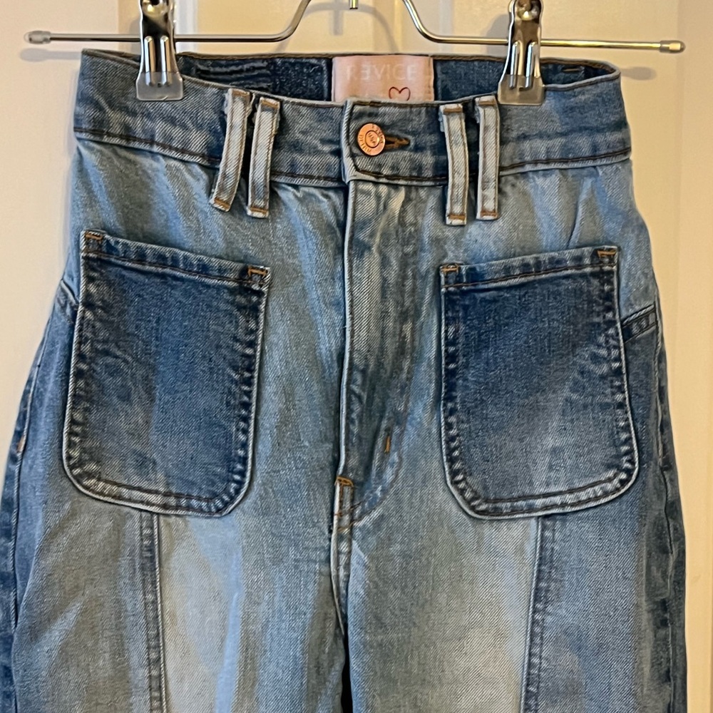 Revice Denim Two-Tone High-Waisted Jeans
